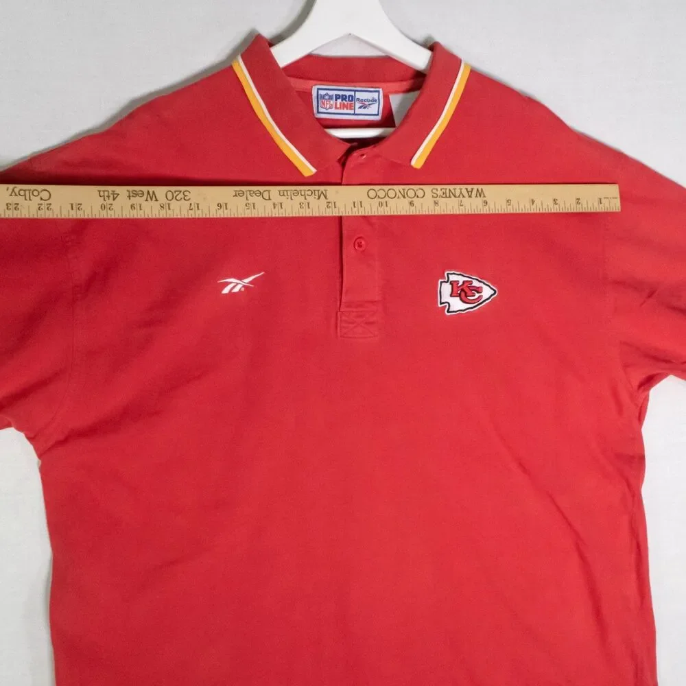 Vintage 90's Kansas City Chiefs Apex One Pro Line Polo Size XL
